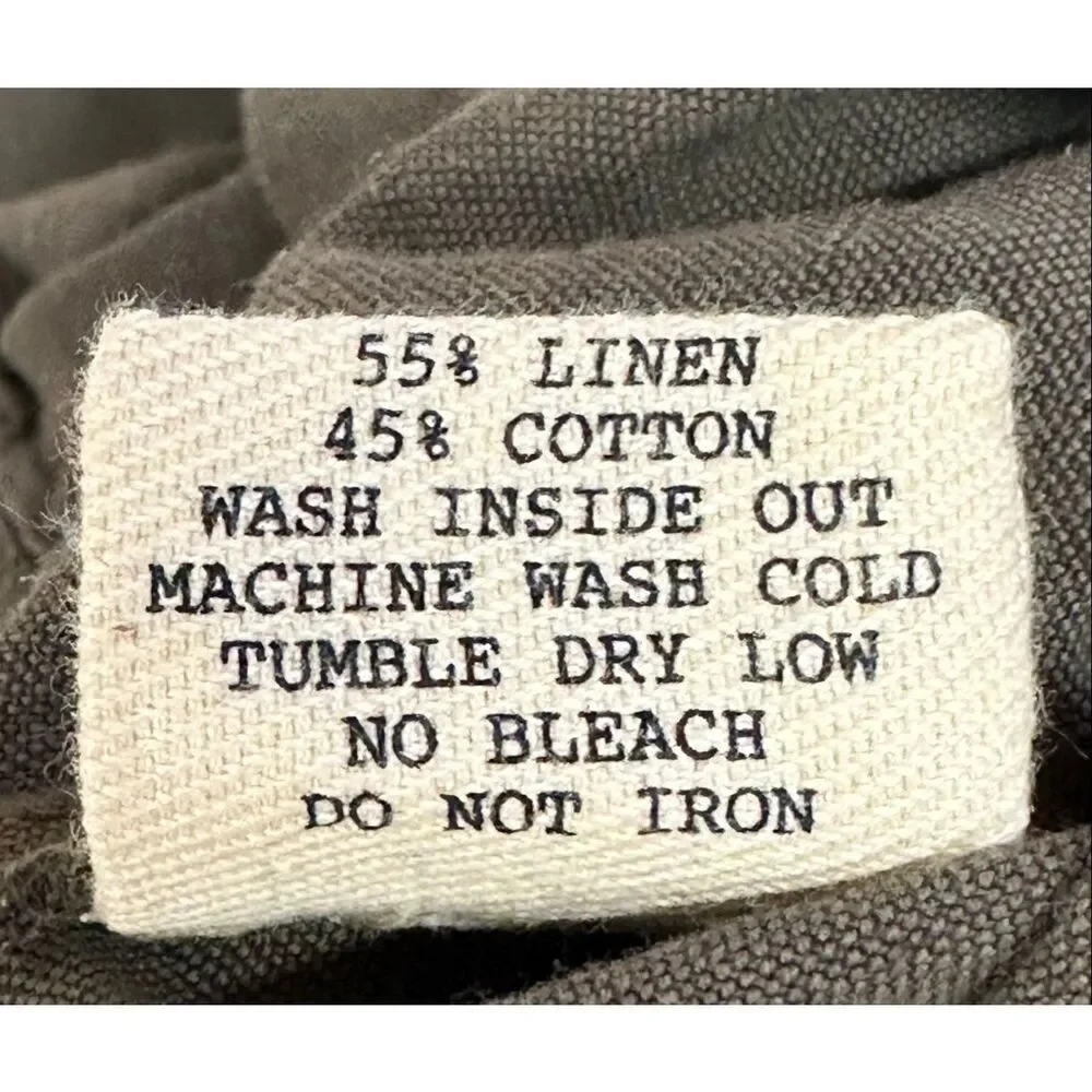 NSF Linen/Cotton Cargo Pant in Army Green NWT Size XS